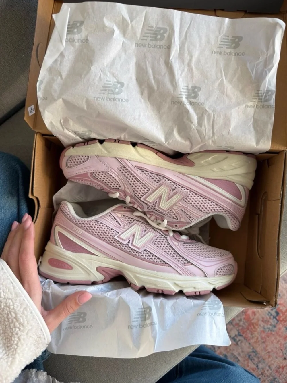 New Balance 💅 740 Pink Granite Athletic Sneaker Shoes U740PP2 U058015 7.5 8.5 - Picture 3 of 14